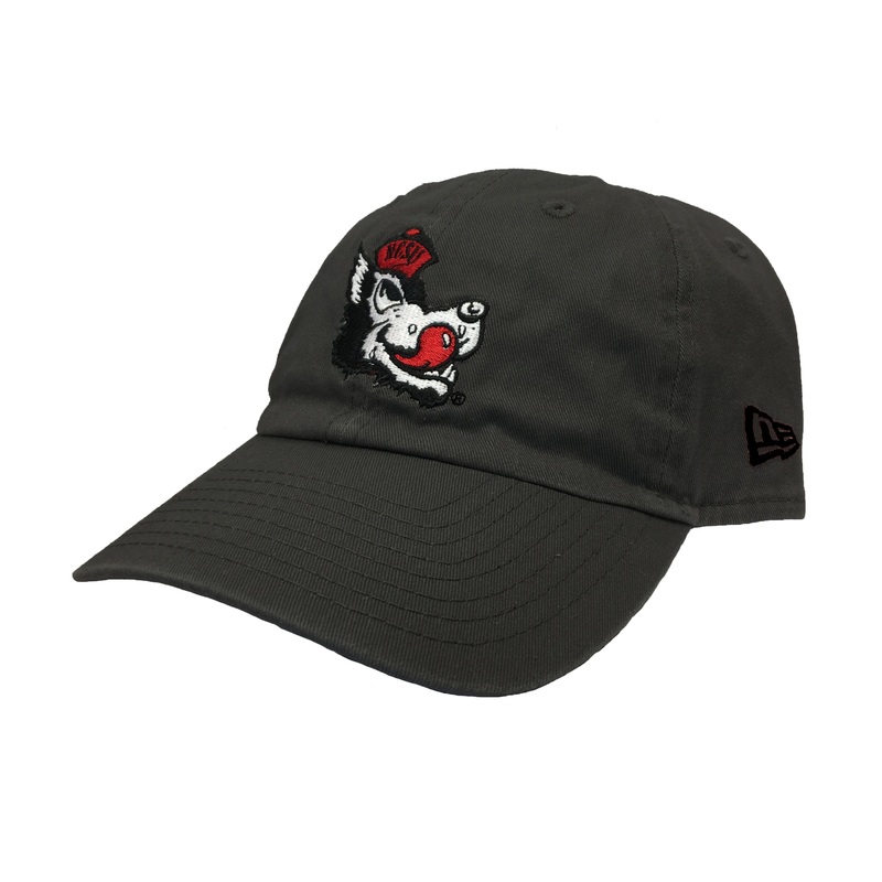 NC State Wolfpack New Era Charcoal Slobbering Wolf 9Twenty Adjustable Hat