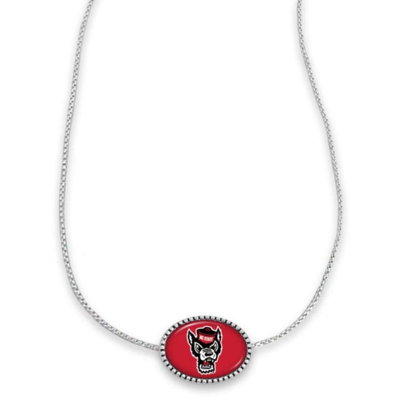 NC State Wolfpack Red Wolfhead Kennedy Necklace