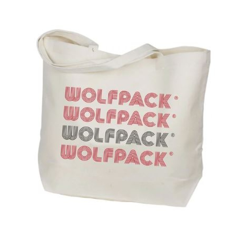 NC State Wolfpack Retro Wolfpack Canvas Tote Bag