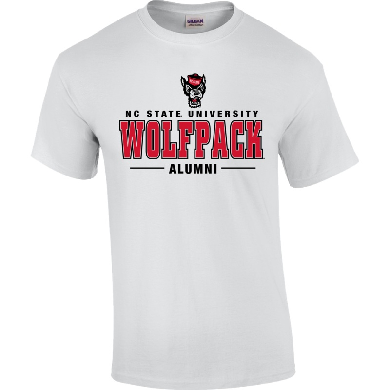 NC State Wolfpack White Wolfhead Alumni T-Shirt