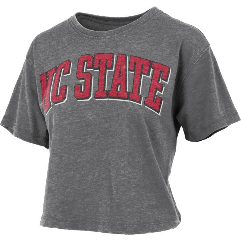 NC State Wolfpack Women’s Heather Black Michelin Crop Top