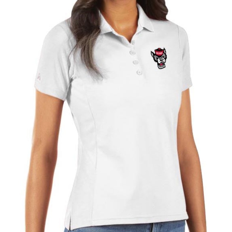 NC State Wolfpack Women’s Legacy Pique White Golf Shirt