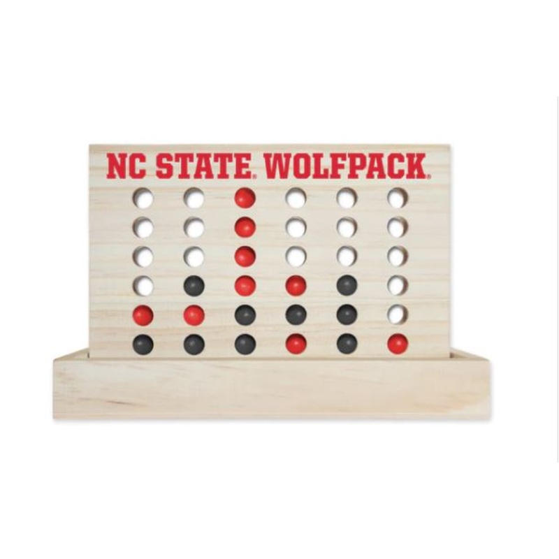 NC State Wolfpack Wooden Mini 4-In-A-Row Game
