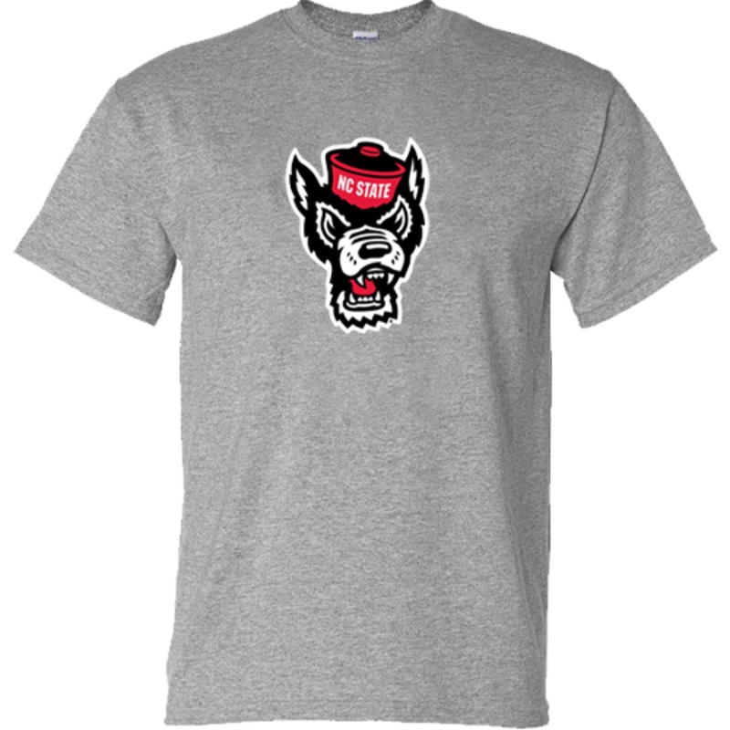NC State Wolfpack Youth Sports Grey Wolfhead T-Shirt