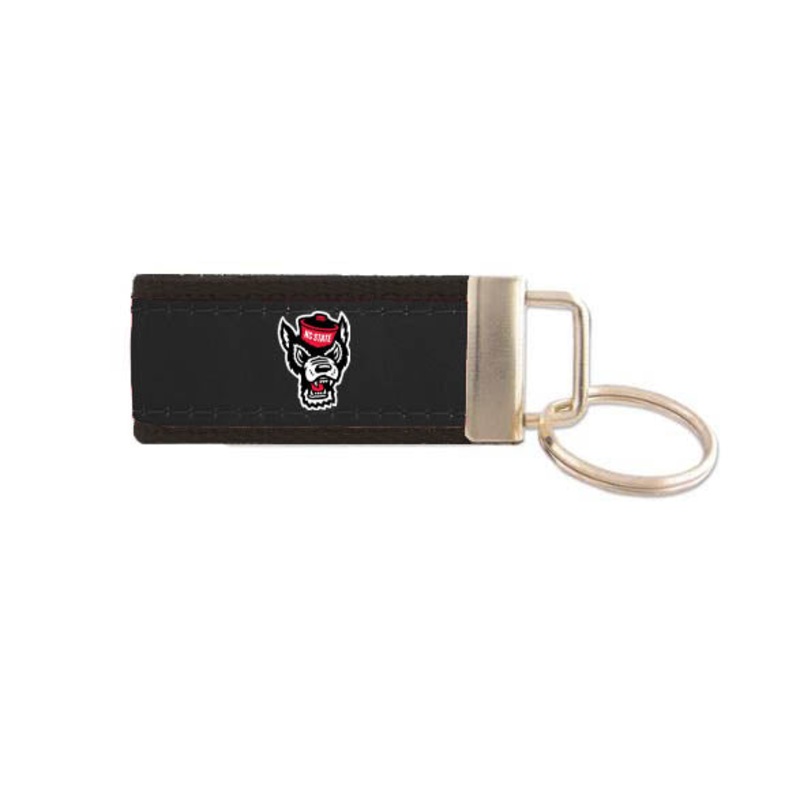 NC State Wolfpack Zep-Pro Black Wolfhead Ribbon Key Chain