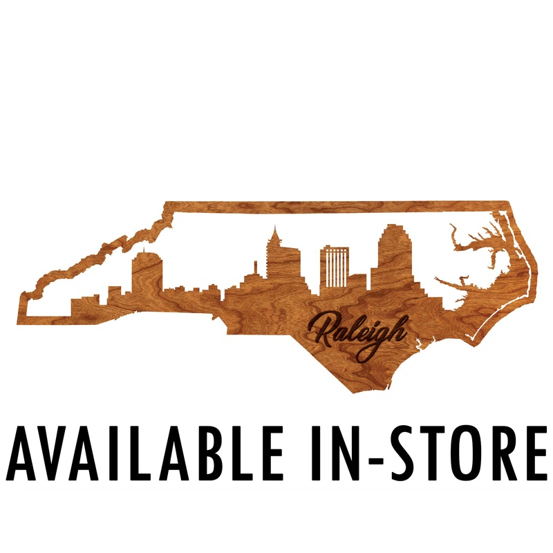 Raleigh Skyline Cutout 30 Wall Hanging