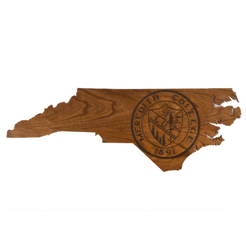 Meredith College 24 Engraved State Outline Wall Hanging