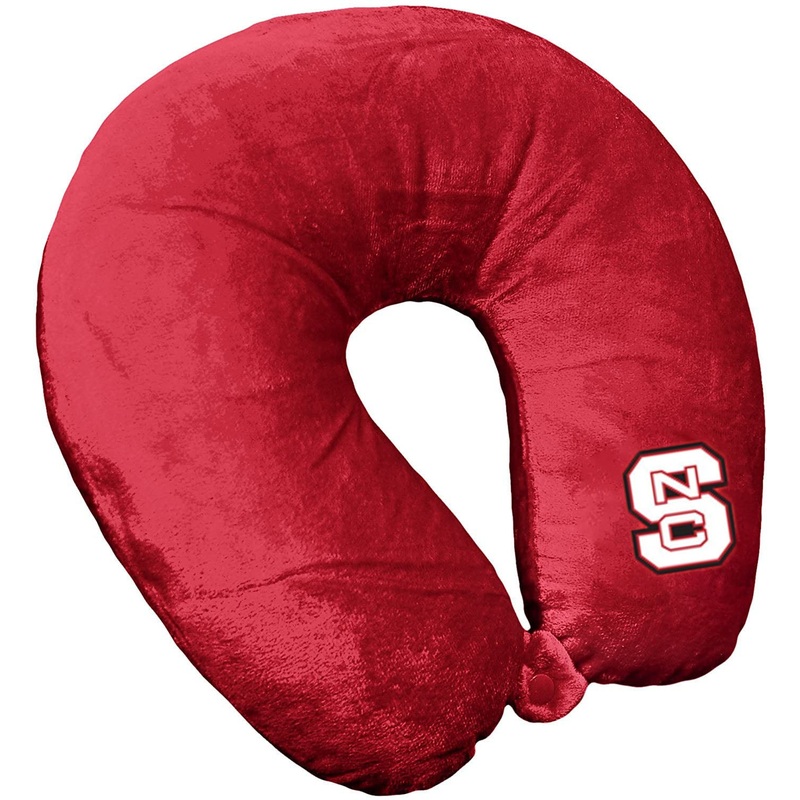 NC State Wolfpack 12×13 Red Block S Applique Neck Pillow