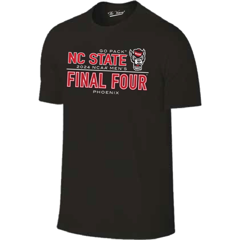 NC State Wolfpack 2024 Men’s Basketball Final Four Black T-Shirt