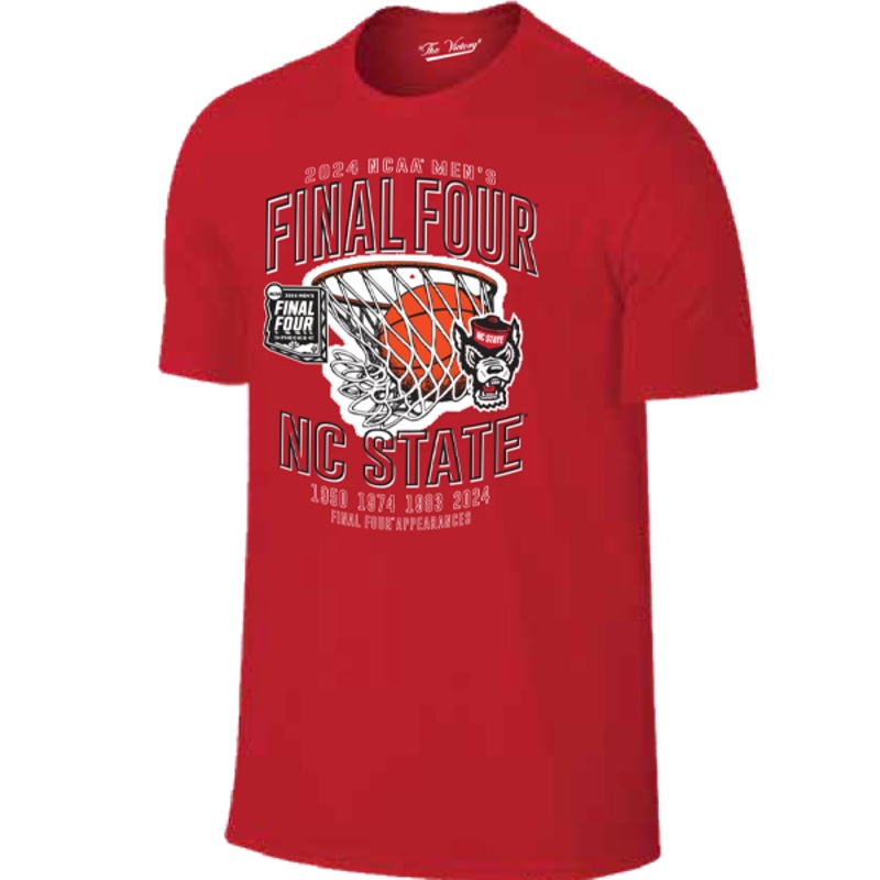 NC State Wolfpack 2024 Men’s Basketball Final Four Years Red T-Shirt