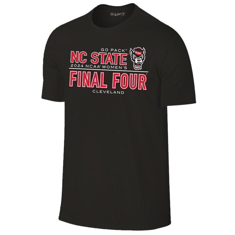 NC State Wolfpack 2024 Youth Women’s Basketball Final Four Black T-Shirt