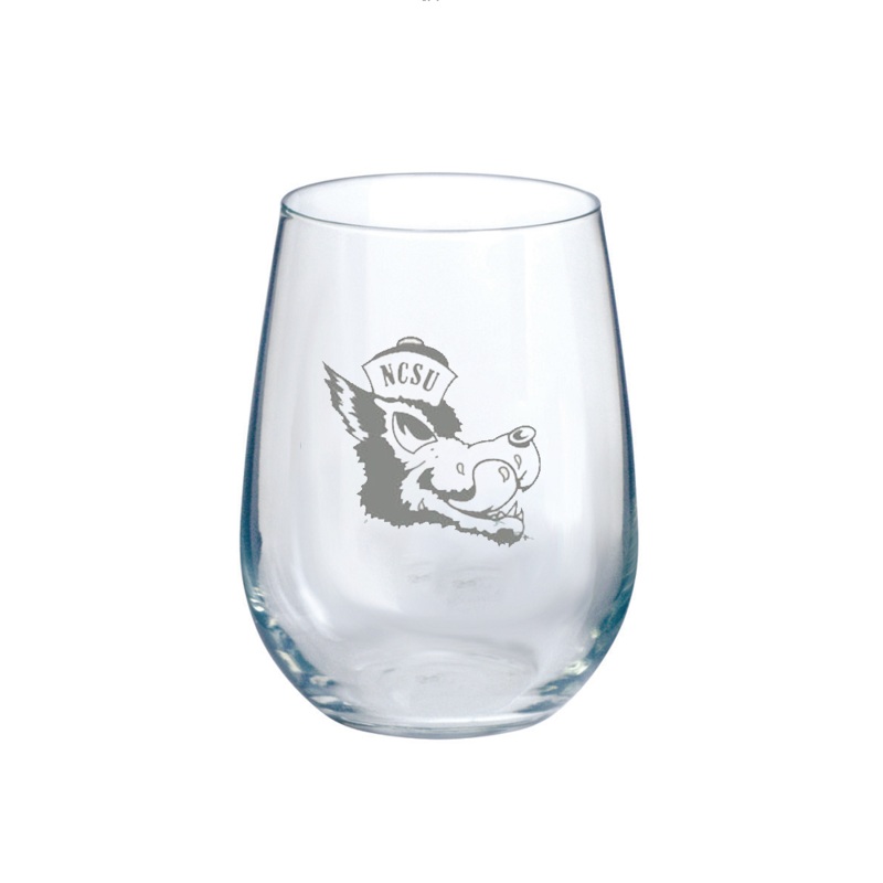 NC State Wolfpack 21oz Digital 360 Slobbering Wolf Wine Glass