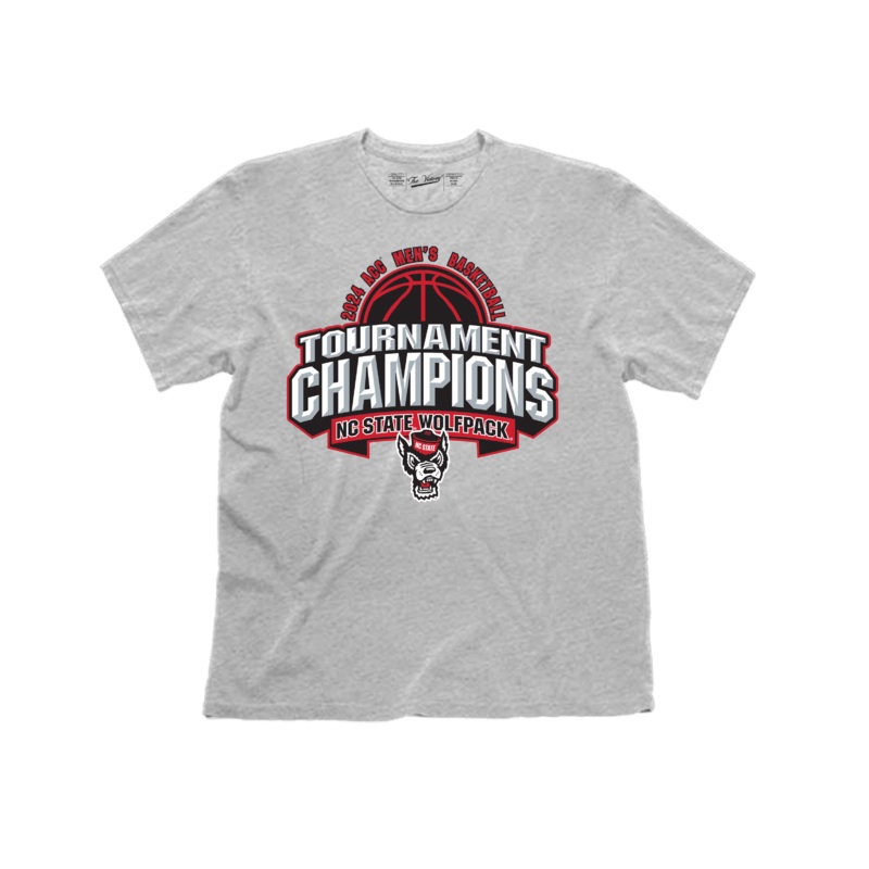 NC State Wolfpack ACC 2024 Basketball Champions Sports Grey Youth T-Shirt