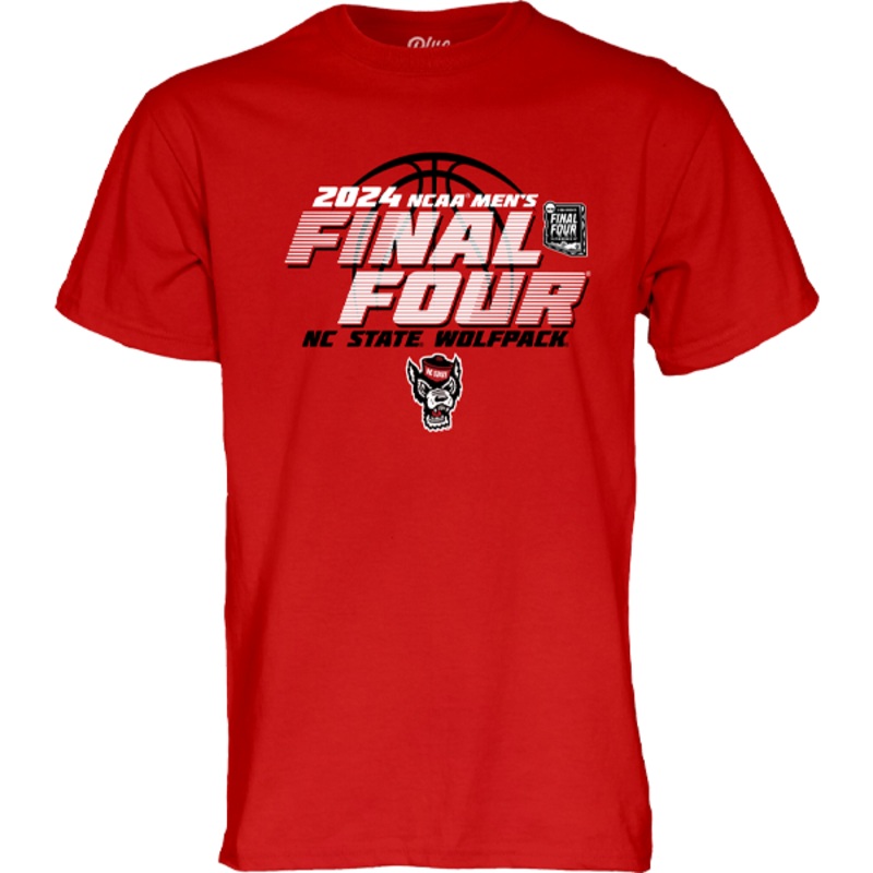 NC State Wolfpack Blue84 2024 Men’s Basketball Final Four Red T-Shirt