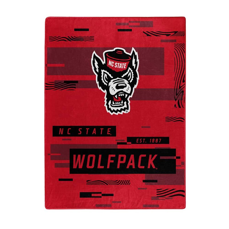 NC State Wolfpack Digitize Raschel 60×80 Royal Plush Blanket