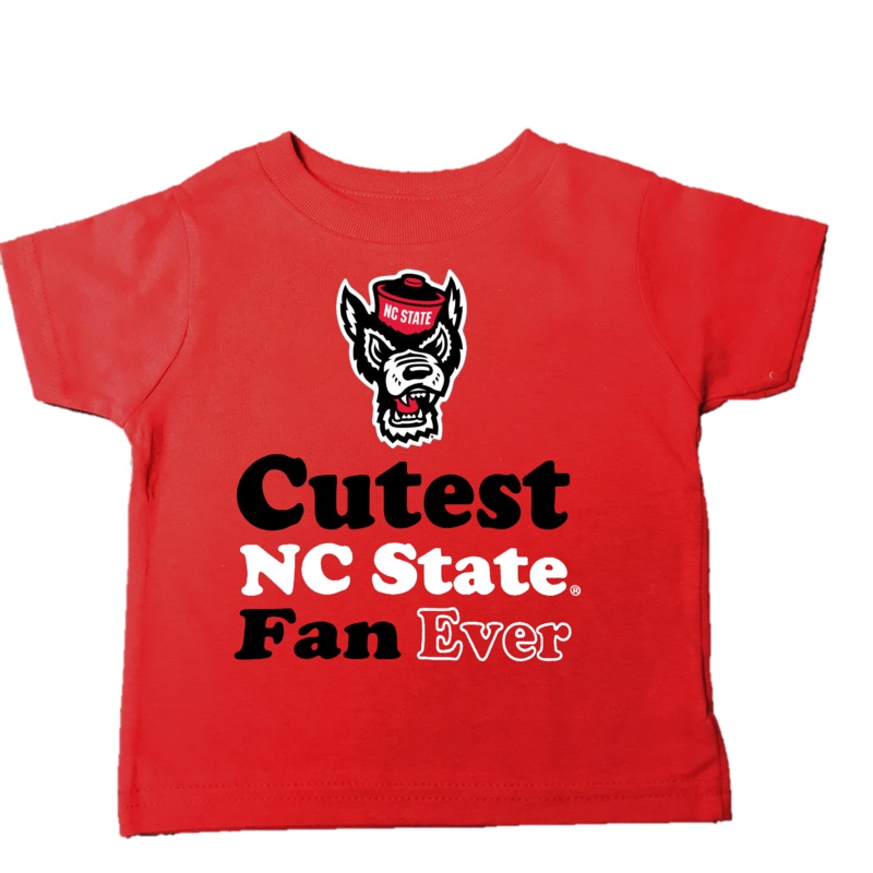 NC State Wolfpack Infant and Toddler Red Cutest NC State Fan Ever T-Shirt