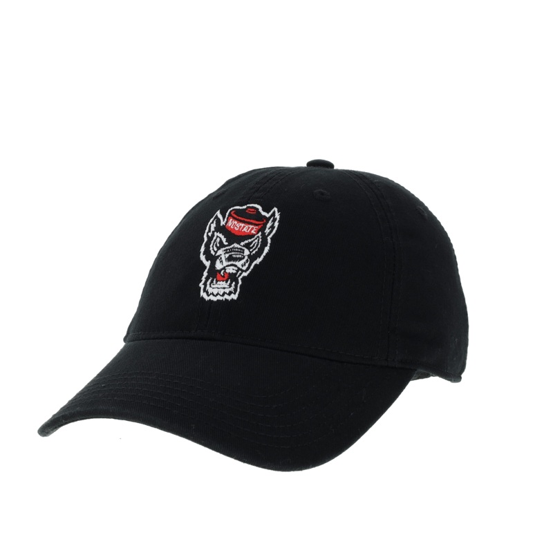 NC State Wolfpack Legacy Youth Black Wolfhead Adjustable Hat