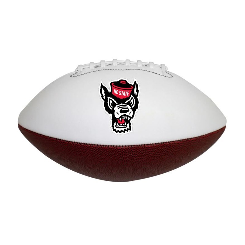 NC State Wolfpack Logo Full Size Wolfhead Autograph Football