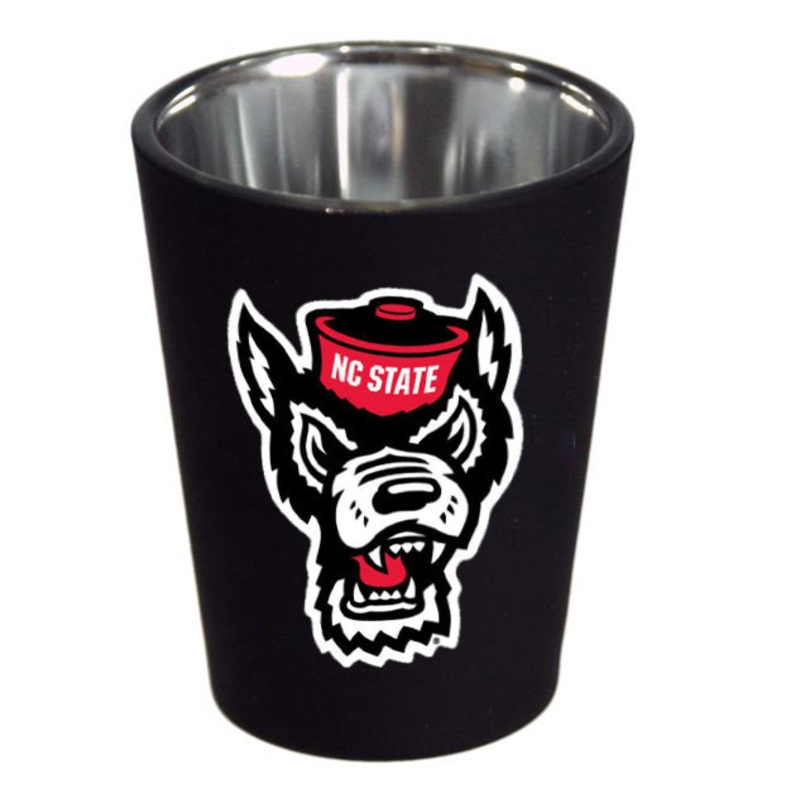 NC State Wolfpack Matte Black Wolfhead Shot Glass