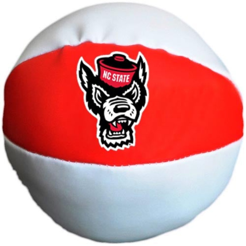 NC State Wolfpack Red and White 4 Wolfhead Poly Basketball
