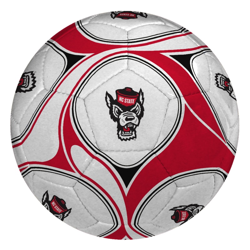 NC State Wolfpack Red and White Wolfhead Offical Size Soccer Ball