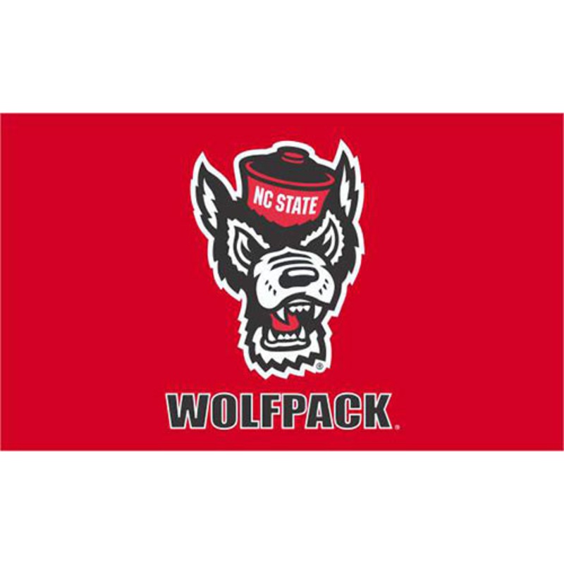 NC State Wolfpack Red Wolfhead 3’X5′ Flag