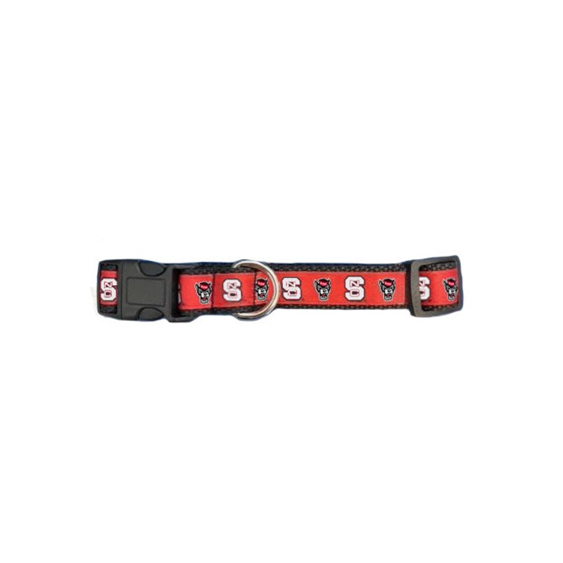 NC State Wolfpack Red Wolfhead and Block S Dog Collar