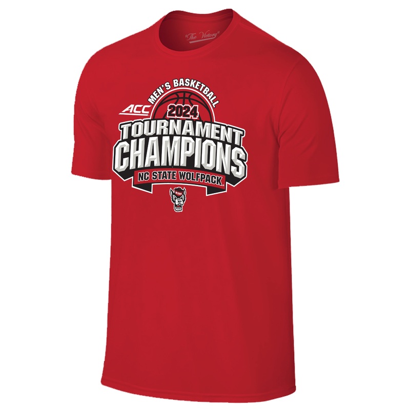 NC State Wolfpack Retro Brand Red 2024 ACC Men’s Basketball Tournament Champions T-Shirt