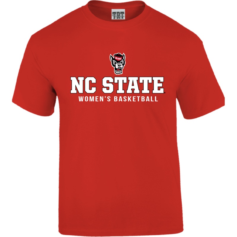 NC State Wolfpack TRT Youth Red Wolfhead Women’s Basketball T-Shirt