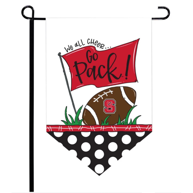 NC State Wolfpack We All Cheer Garden Flag