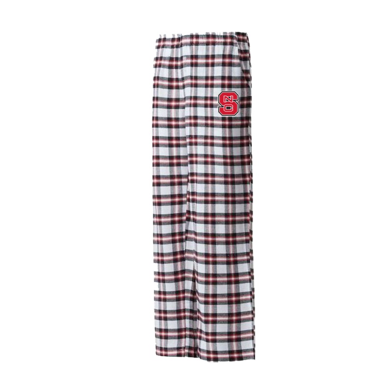 NC State Wolfpack Women’s Black/Red Block S Sienna Flannel Pants