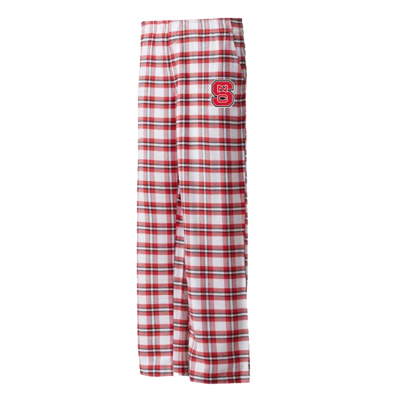 NC State Wolfpack Women’s Red/White Block S Sienna Flannel Pants