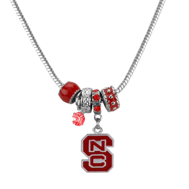 NC State Wolfpack 18 Block S Natalya Necklace
