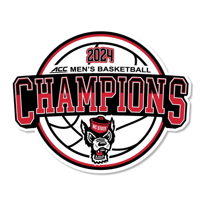 NC State Wolfpack 2024 Men’s ACC Basketball Champion Official Logo Decal