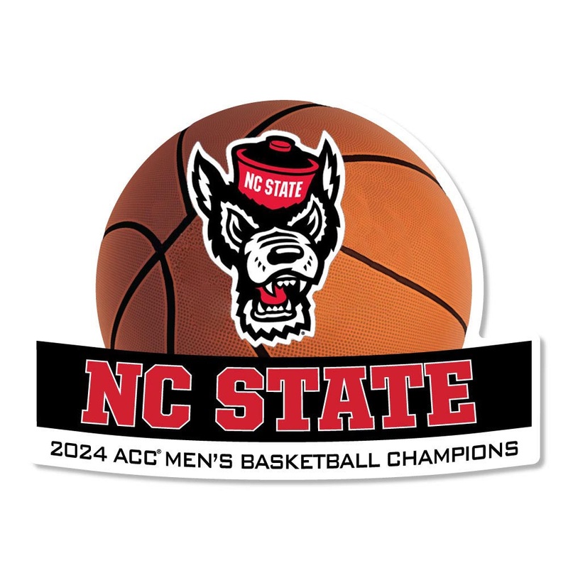 NC State Wolfpack 2024 Men’s ACC Basketball Champions w/ Banner Magnet