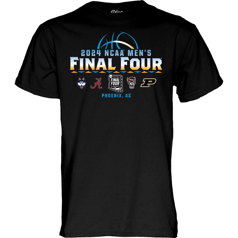 NC State Wolfpack 2024 Men’s Basketball Final Four Teams Black T-Shirt