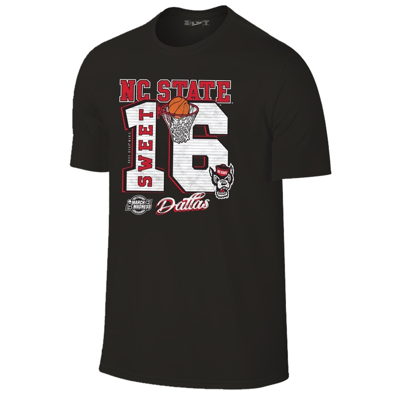 NC State Wolfpack 2024 Men’s Basketball Sweet Sixteen Black T-Shirt