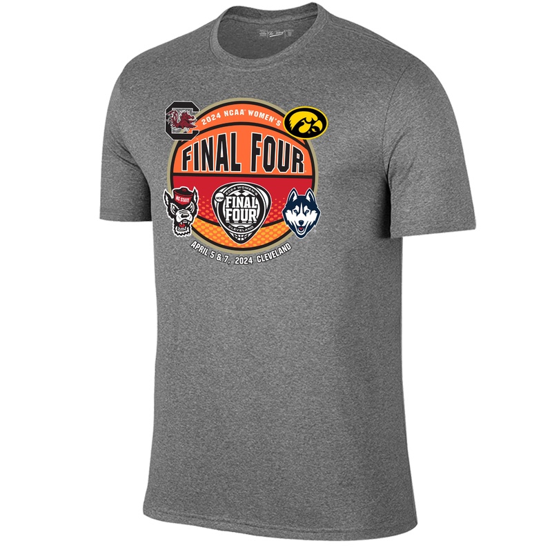 NC State Wolfpack 2024 Women’s Basketball Final Four Teams Graphite T-Shirt