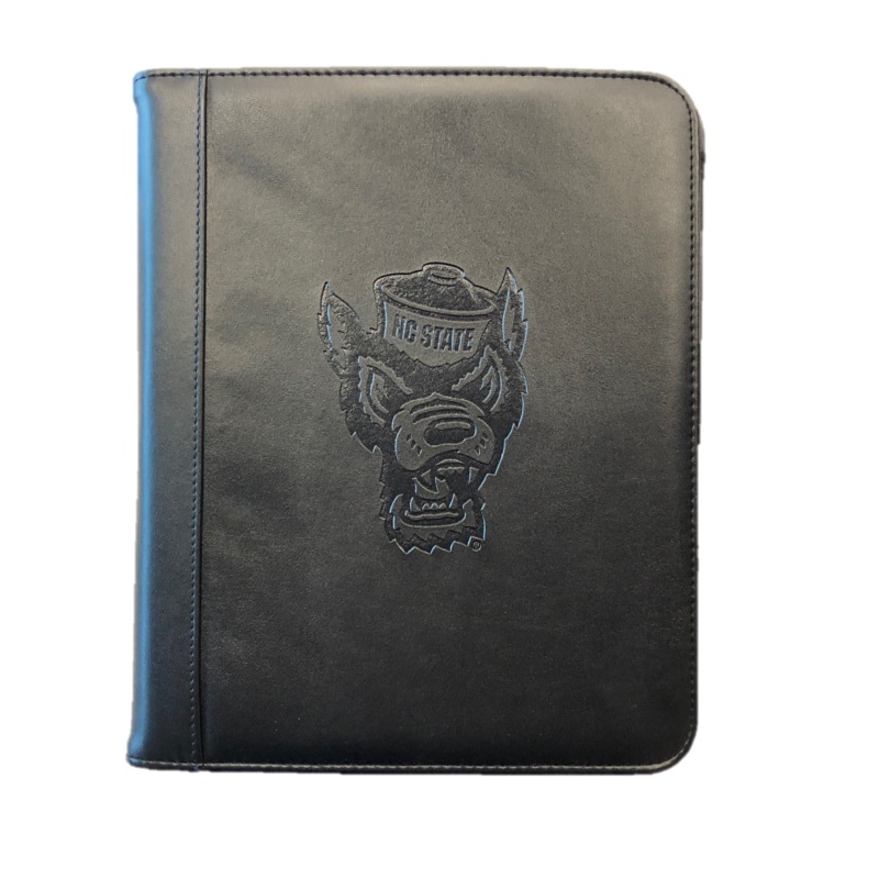 NC State Wolfpack Black 10×12 Deluxe Student Wolfhead Padfolio