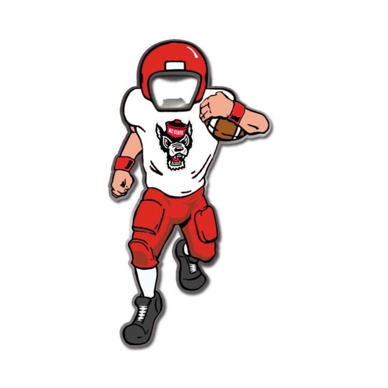 NC State Wolfpack Football Player Wolfhead Bottle Opener and Magnet