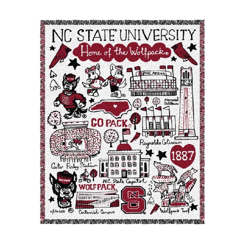 NC State Wolfpack Julia Gash 48×60 Tapestry Blanket
