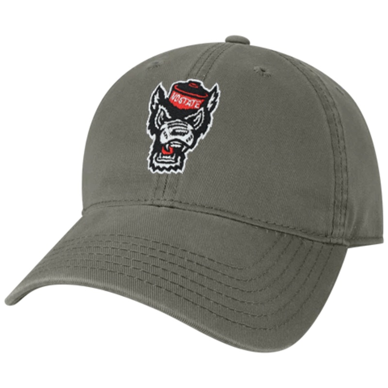 NC State Wolfpack Legacy Youth Dark Grey Wolfhead Adjustable Hat