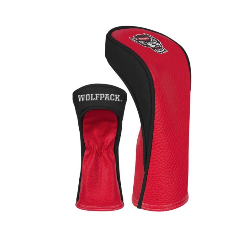 NC State Wolfpack Red and Black Leather Wolfhead Hybrid Headcover