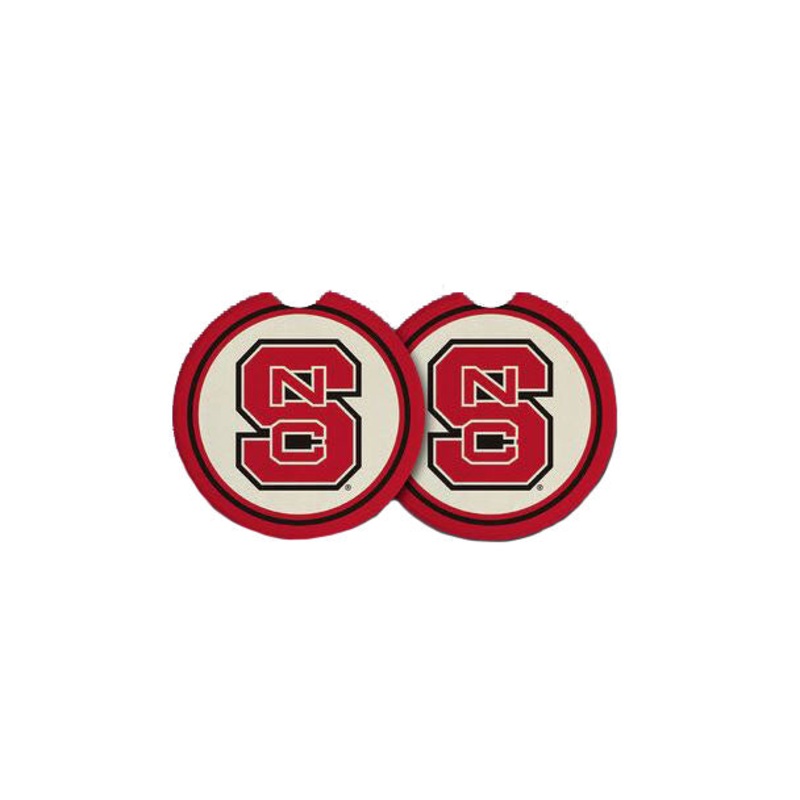 NC State Wolfpack Red Block S Absorbent Car Coaster (2-pack)