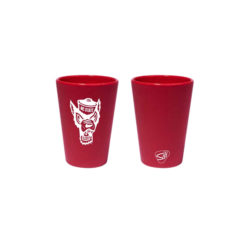 NC State Wolfpack Red Wolfhead 1.5 oz Silipint Shot Glass