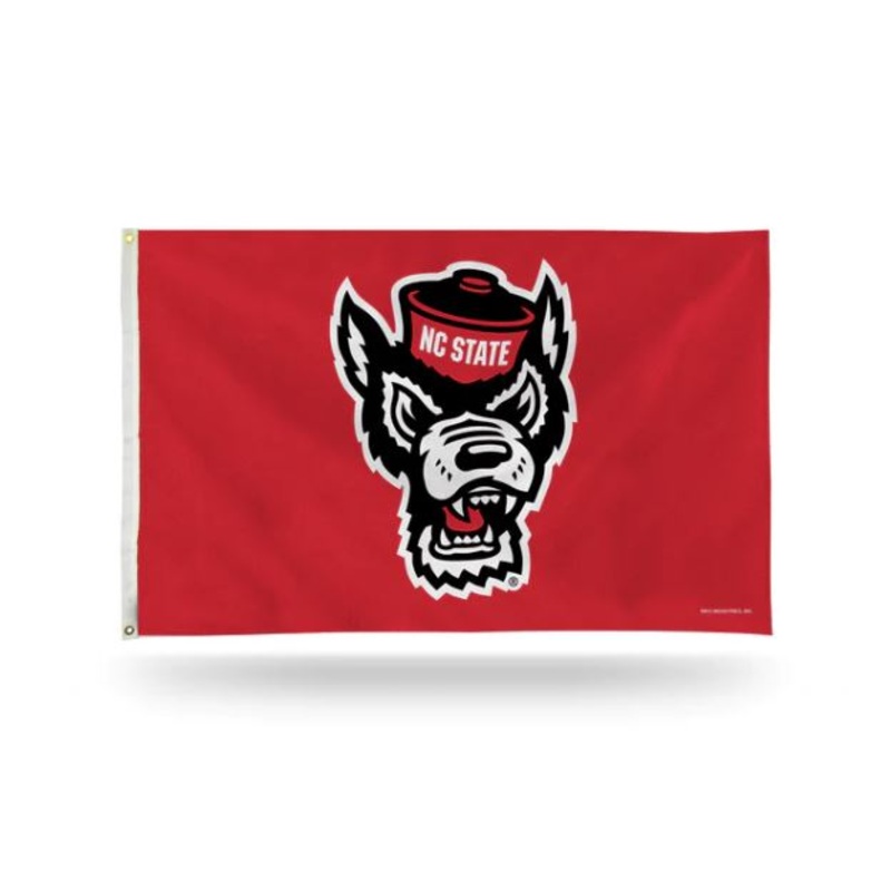 NC State Wolfpack Rico 3’x5′ Red Wolfhead Banner Flag