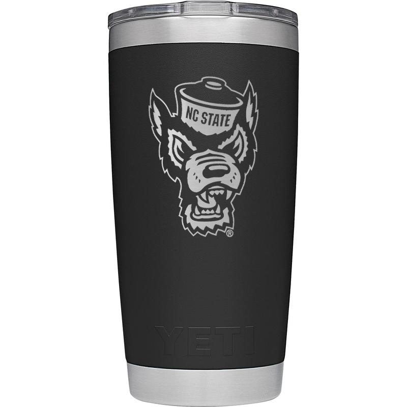 NC State Wolfpack Yeti Black Wolfhead 20oz Tumbler