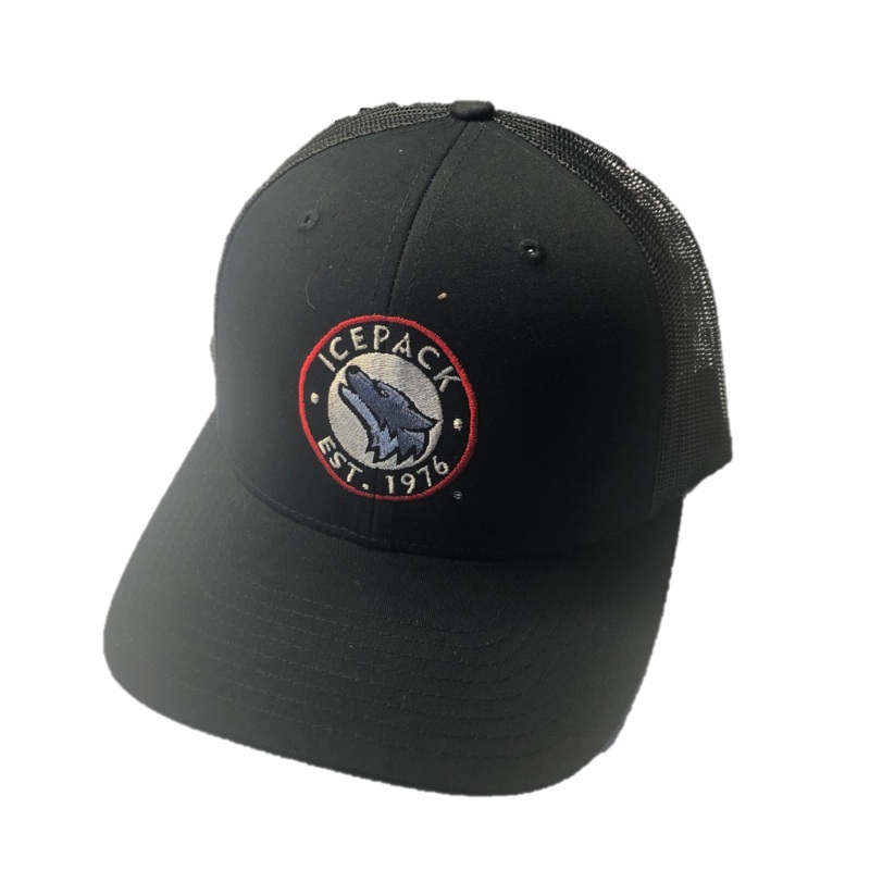All Black Icepack Richardson Mesh Adjustable Hat