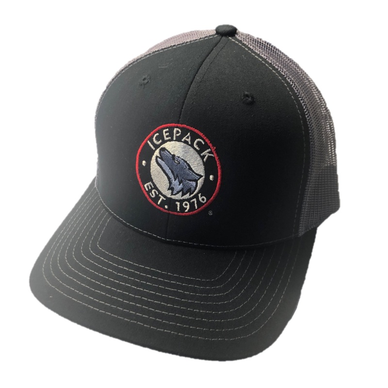Black and Grey Icepack Richardson Mesh Adjustable Hat