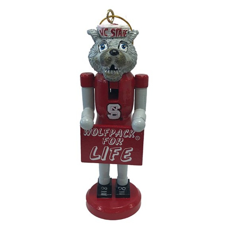 NC State Wolfpack 6 Wolfpack for Life Nutcracker Ornament